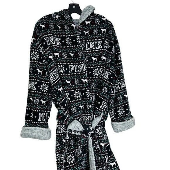 VICTORIA'S SECRET PINK 2016 FASHION SHOW ROBE/WRAP / LINGERIE Size M/L FAIR ISLE - Picture 5 of 11